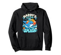 Daddys Little Splash, graziosa Balena al Tramonto, Stile per Bambini Felpa con Cappuccio