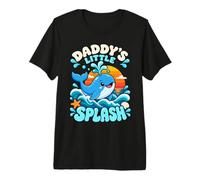 Daddys Little Splash, graziosa Balena al Tramonto, Stile per Bambini Maglietta Premium