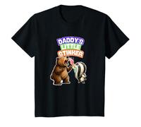 Daddys Little Stinker Bear Skunk Puzza Campeggio nei boschi Maglietta