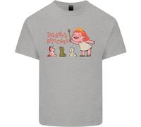 Daddys Princess Funny Unicorn Teddy Bear Uomo Cotton T-Shirt Tee Top