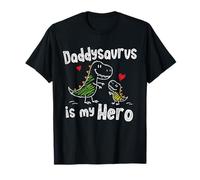 Daddysaurus è Il Mio Eroe Cute Doodle Kids Dad Dino Lovers Maglietta