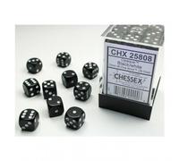 Dadi - 12 Mm - Opaque Nero/Bianco (Set Di Dadi 36 X W6)