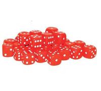 Dadi - 30 rosso D6 10 mm