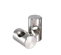 Dadi a botte in acciaio inossidabile, Dadi cilindrici for mobili in acciaio inossidabile 304 M4 M5 M6 Filettatura metrica Confezione da 2-20 pezzi(M6x28 (3Pcs))