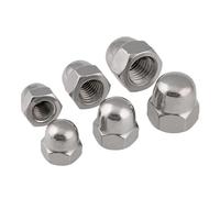 Dadi a cupola in acciaio inossidabile, Dado cieco in acciaio inossidabile 304, misure multiple, confezione da 5(5-16-18)