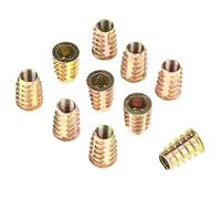 Dadi a Esagono M10x25mm 10 Pezzi, Dadi con Inserto in Lega di Zinco per Mobili, Dadi Filettati per Legno, Componenti di Montaggio per Viti di Assemblaggio Mobile