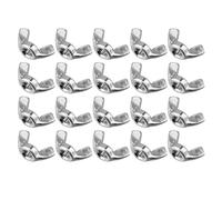 Dadi a farfalla DIN 315, M6, 20 pezzi, in acciaio inox, A2, di alta qualità, set di dadi ad ala metrici, in acciaio inox, dadi ad aletta, dimensioni filettate a mano