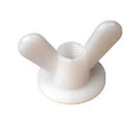 Dadi a Farfalla in Plastica (Nylon 6.6), Dado con Ali, Facile da Stringere a Mano, Senza Attrezzi per Bloccaggio - 3_M6 - Naturale - 20 pezzi - Plastic Hardware Store