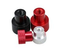 Dadi a farfalla zigrinati in lega di alluminio M3-M10 da 5 pezzi, dadi a gradino per fori ciechi, elementi di fissaggio serrati a mano,Rosso,M4x12x20mm