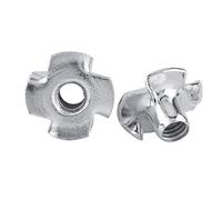 Dadi a Formato di T in Acciaio Zincato M3 / M4 / M5 / M6 / M8,Punte a Dado a Carbone Duro, Dadi T per la Lavorazione del Legno per Mobili(M4x50pcs)