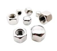 dadi a ghianda in ottone, Dadi esagonali testa svasata 1/2/5/10 pezzi misure multiple acciaio inox 304 A2 DIN917(M3 10pcs)