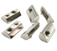 Dadi a molla con scanalatura a T semicircolari in acciaio al carbonio | M3-M8, 2020/3030/4040/4545, for stampante 3D, router CNC, robotica: 5/10/20/50 pezzi(40-M5-10PCS)