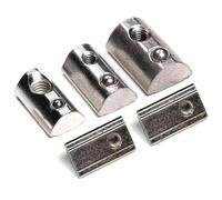 Dadi a molla roll-in, Dadi elastici a T semicircolari, for profili 2020-4545, viti M3-M8, 20-100 pezzi(4040-M4-20pcs)