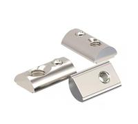 Dadi a molla roll-in, Dado a molla a T semicircolare M3-M6, confezione da 100 for profilo in alluminio 2020(M6)