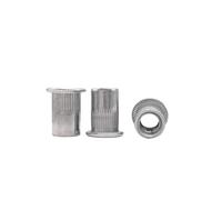 Dadi a rivetto filettati a testa piatta, Dado for rivetti a testa piatta in acciaio al carbonio e inossidabile 304 M3-M12 10/20/50 pezzi(Onecolor,M8(10pcs))