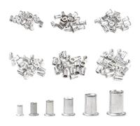 Dadi a rivetto filettati a testa piatta, Dado for rivetti a testa piatta in alluminio 20 pezzi M3 M4 M5 M6 M8 M10(M4)