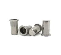Dadi a rivetto filettati a testa piatta, Dado for rivetto con estremità chiusa del corpo a strisce verticali sigillate a testa piatta SUS304 M3 M4 M5 M6 M8 M10(M5 (20pcs))