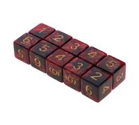 Dadi a sei facce D6 standard da 16 mm da 10 pezzi per giochi di ruolo DND
