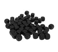 Dadi a sei facce da 50 pezzi con superficie levigata e angoli arrotondati, cubi da 0,6 pollici per giochi da tavolo, adesivi fai-da-te, insegnamento del conteggio della matematica (Black)