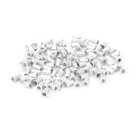 Dadi a Strappo in Alluminio 100 Pezzi, Testa Piatta Verticale - Resistenti e Versatili per Assemblaggi in Metallo, Auto e Industria Leggera (M4*100 pezzi)