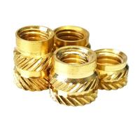 dadi a stringere a mano， Dadi zigrinati in ottone M2-M8 filettati a caldo in rame, misure multiple, confezione da 50(Length 8mm 50pcs,M5 (OD 7mm))