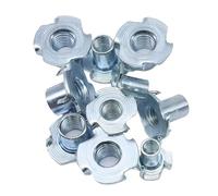 Dadi a T Dado a T a 4 punte, Dado a quattro griffe in acciaio al carbonio zincato M4/M5/M6/M8/M10/M12T-dado con inserto cieco a T Ferramenta for mobili(M4*8(1000PCS))