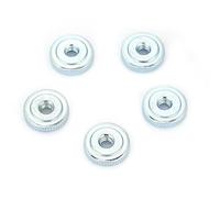 Dadi a testa piatta con dado Gb807 con manico a testa zigrinata in acciaio al carbonio placcato zinco zigrinato 1/2/5 / 10pcs(M5（10pcs）)