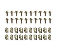 Dadi a U in stile push-in e bulloni per il corpo, 40 pezzi, per applicazioni di installazione di vaschetta sottoscocca automobilistica e paraspruzzi