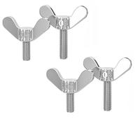 Dadi ad alette, 4 bulloni e dadi a farfalla in acciaio inossidabile - Elementi di fissaggio resistenti for saldatura progetti fai da te(M4*20mm)