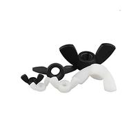 Dadi ad alette in nylon, Dadi ad alette in nylon Dado a farfalla in bianco e nero Dimensioni multiple Confezione M3 M4 M5 M6 M8 M10 M12(White-M6 (30pcs))