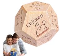 Dadi Alimentari In Legno - Dadi Di Data Alimentare | Decisore Di Dadi Alimentari A 12 Lati | Decisore Di Dadi Decisionali Alimentari | Dadi Decisionali Portatili Per Appuntamento Innamorato, Fidanzata