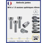 Dadi Antifurto Per Ruote Mercedes M14x1.5 Sedute Sferiche 45Mm 2 Bussole