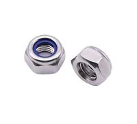 Dadi autobloccanti 2-50 pz 304 In Acciaio Inox Esagonale Nylon Dadi autobloccanti Dado di Bloccaggio Inserto DIN985 M2 .5 M3 M4 M5 M6 M8 M10 M12(M2.5 (50pcs))