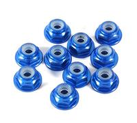 Dadi Autobloccanti esagonali 10 dadi M2 in lluminio Dado Cieco CNC Flangiati in Nylon Dado Cieco Dado Di Bloccaggio Autobloccante in Metallo Blu Reale