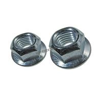 DADI AUTOBLOCCANTI METALLICI M4 M5 M6 M8 M10 M12 CON FLANGIA RONDELLA ZINCATO