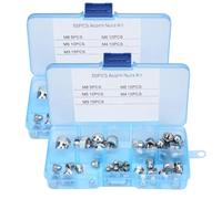 Dadi ciechi da 100 pezzi, kit di dadi esagonali a testa tonda in acciaio inossidabile Kit assortimento di tappi a cupola esagonali M3 M4 M5 M6 M8