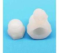 Dadi ciechi in nylon DIN1587-5/10/50 pezzi dadi esagonali decorativi da M3 a M16 for varie applicazioni(White,5pcs M16)