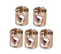 Dadi cilindrici con tassello, Dado cilindrico for mobili M6 10-12mm Ferro Zincato 2/5/10 Pz(M6 (5pcs),10mm)