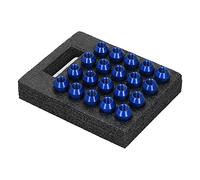 Dadi con Capocorda Rosso Orion, Dadi con Capocorda Rosso Orion, Modifica del della Ruota, Dadi con Capocorda 20 Pezzi Filettatura M14x1,5 Altezza 2 Pollici 7075 T6 Dadi (Blu)
