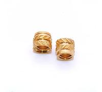 Dadi con inserti hot melt in ottone con stampa 3D, inserti filettati in rame da 300 pezzi, modello a otto caratteri sinistro e destro, ID XHX OD(M2*3 * 3.5)