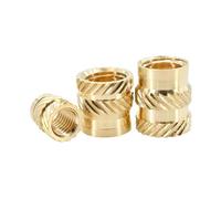 Dadi con inserto termico in ottone M2 M6 for laptop stampante 3D | Inserti filettati incorporati in rame zigrinato for stampaggio ad iniezione(50PCS,M3xL6xOD5)