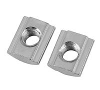 Dadi con scanalatura a T 50 pezzi Dadi con scanalatura a T in acciaio al carbonio rivestiti in nichel per accessori con profilo in alluminio(EU20-M5)