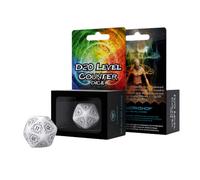D20 Livello Contatore Dadi Nero e Bianco Tutti Dice A Storia 30MM Q-Workshop New