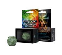 D20 Livello Contatore Dadi Nero e Bianco Tutti Dice A Storia 30MM Q-Workshop New