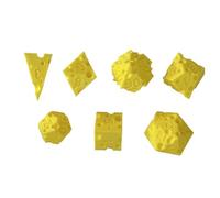 Dadi da Gioco | 7 Pezzi Dadi Formaggio | Stampato in 3D Giocattolo Interattivo per Apprendimento Matematica Insegnamento Giochi di Ruolo Presa di Decisioni | Feste, Viaggi, da Tavolo, Aula