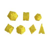 Dadi da Gioco | 7 Pezzi Dadi Formaggio | Stampato in 3D Giocattolo Interattivo per Apprendimento Matematica Insegnamento Giochi di Ruolo Presa di Decisioni | Feste, Viaggi, da Tavolo, Aula