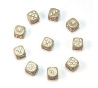 Dadi da gioco di alta qualità da 16 mm con punti di Waldfelsen® in 15 colori (10 pezzi, grigio)