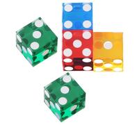Dadi da Gioco in Acrilico 5 Pezzi, Angoli Arrotondati Colore Casuale | Punti Precisi 19mm, Adatti a Giochi e Scommesse, Set Compatto per Feste e Riunioni Colore Casuale