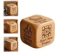 Dadi Da Quilting, Dadi in Legno Fatti A Mano, A 6 Facce Con Incisi Compiti Da Svolgere, Regalo Divertente Per Appassionati Di Quilting, Cucito E Artigianato (1pcs)