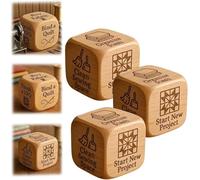 Dadi Da Quilting, Dadi in Legno Fatti A Mano, A 6 Facce Con Incisi Compiti Da Svolgere, Regalo Divertente Per Appassionati Di Quilting, Cucito E Artigianato (3pcs)